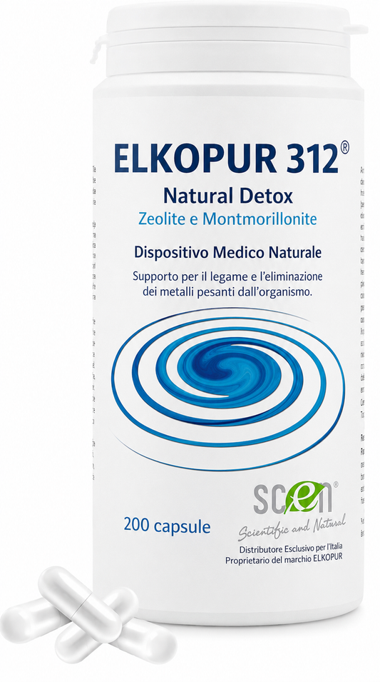 Elkopur 312® - Zeolite e Montmorillonite-Bentonite naturali | 200 capsule